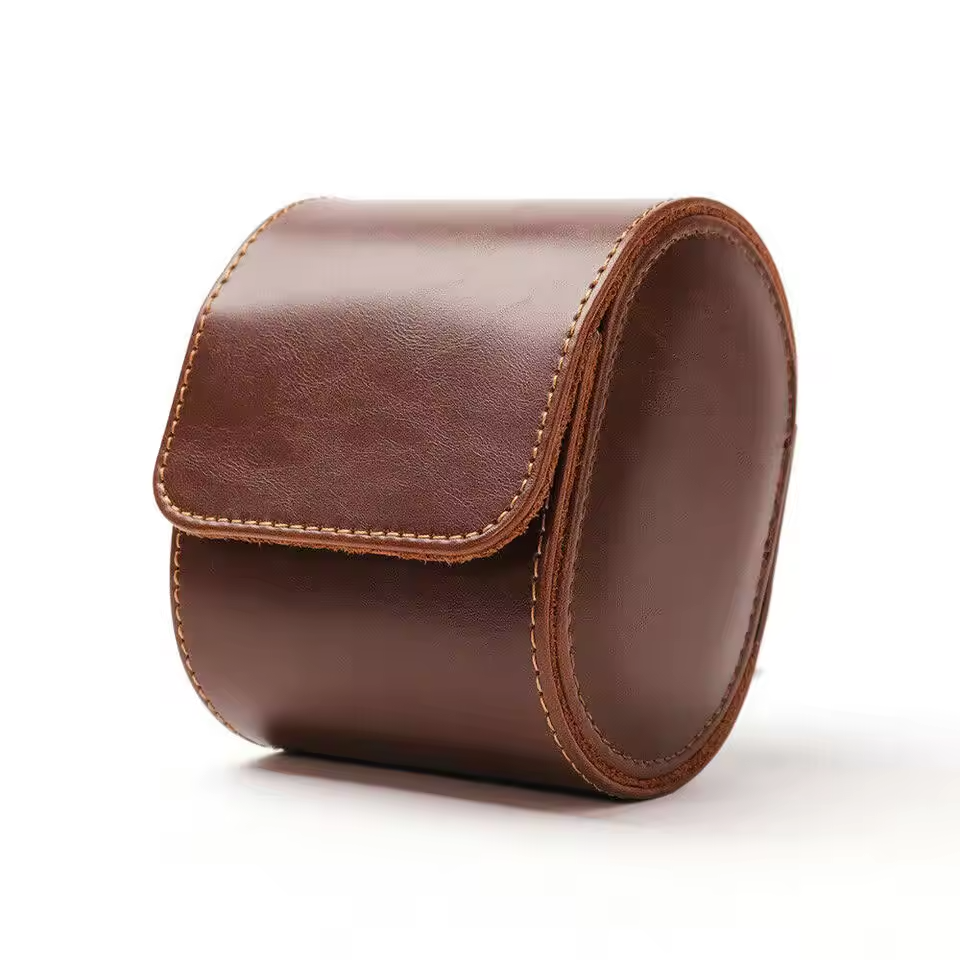 Case Premium em Couro Marrom 1 Slot - Pablo Raez